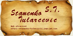Stamenko Tularčević vizit kartica